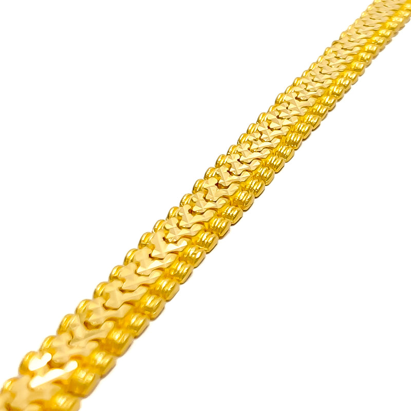 gleaming-polished-22k-gold-mens-bracelet