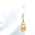 Dazzling Bespoke 21k Gold Hanging Earrings 