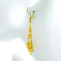 Dazzling Bespoke 21k Gold Hanging Earrings 