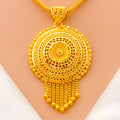 Delightful Detailed Floral 22k Gold Pendant Set