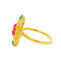 multi-color-flower-22k-gold-cz-statement-ring