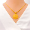 charming-polished-22k-gold-pendant-set