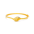 Everlasting Flawless 22k Gold Leaf Bangle Bracelet