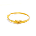 Everlasting Flawless 22k Gold Leaf Bangle Bracelet