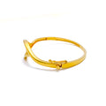 Mesmerizing Minimalist 22k Gold Leaf Bangle Bracelet