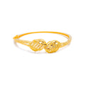 Brilliant Lustrous 22k Gold Striped Bangle Bracelet