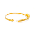 Brilliant Lustrous 22k Gold Striped Bangle Bracelet