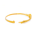 Distinctive Embellished 22k Gold Wavy Bangle Bracelet