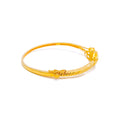 Bold Poised 22k Gold Radiant Bangle Bracelet