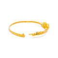 Bold Poised 22k Gold Radiant Bangle Bracelet