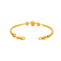 Refined Charming 22k Gold Orb Flexi Bangle Bracelet 