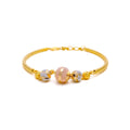 Dazzling Vibrant 22k Gold Orb Flexi Bangle Bracelet 