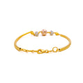 Dazzling Vibrant 22k Gold Orb Flexi Bangle Bracelet 