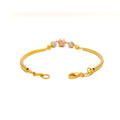 Dazzling Vibrant 22k Gold Orb Flexi Bangle Bracelet 