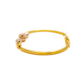 Imperial Striped 22k Gold Orb Flexi Bangle Bracelet 