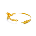 dazzling-peacock-22k-gold-cz-bangle-bracelet