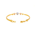 Timeless Textured 22k Gold Orb Flexi Bangle Bracelet 