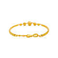 Elegant Sparkling 22k Gold Orb Flexi Bangle Bracelet 