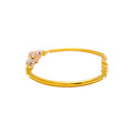 Lavish Twinkling 22k Gold Orb Flexi Bangle Bracelet 