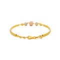 Lavish Twinkling 22k Gold Orb Flexi Bangle Bracelet 