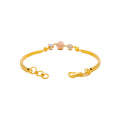 Lavish Twinkling 22k Gold Orb Flexi Bangle Bracelet 