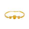 Shimmering Star 22k Gold Orb Flexi Bangle Bracelet