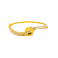 tasteful-glowing-22k-gold-cz-bangle-bracelet