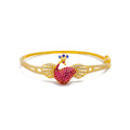 gorgeous-peacock-22k-gold-cz-bangle-bracelet