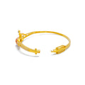 gorgeous-peacock-22k-gold-cz-bangle-bracelet