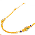 Vibrant Meenakari 22k Gold Long Handmade Barrel Chain - 32"