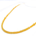 Opulent Flowy Beaded 22k Gold Long Handmade Chain - 28"