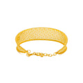 Minimalist Couture 21K Gold Mesh Bangle Bracelet 