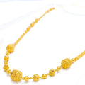 Extravagant Netted Orb 22k Gold Long Handmade Chain - 30"