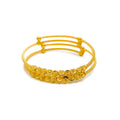 bold-beaded-22k-gold-adjustable-baby-bangle-pair