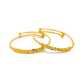 bold-beaded-22k-gold-adjustable-baby-bangle-pair