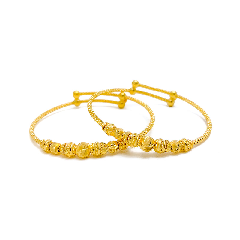 shiny-lush-22k-gold-adjustable-baby-bangle-pair