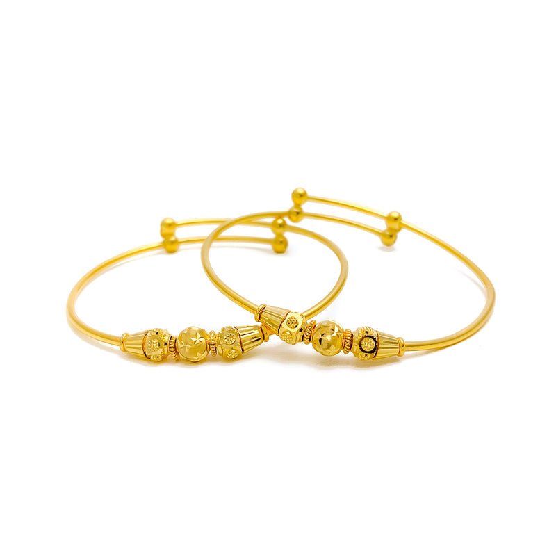elevated-shimmering-22k-gold-adjustable-baby-bangle-pair
