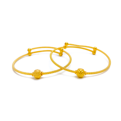 ethereal-charming-22k-gold-adjustable-baby-bangle-pair