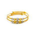 two-tone-radiant-22k-gold-adjustable-baby-bangle-pair