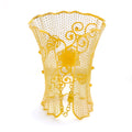 Impressive Netted Floral Vine 21K Gold Bangle Bracelet 