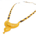 Captivating Striped Crescent 22k Gold Mangal Sutra 