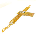 Gorgeous Enamel Tassel 22K Gold Bracelet