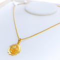 Impressive Glowing 22k Gold Oval Necklace 