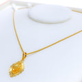 Brilliant Bright 22k Gold Marquise Necklace 