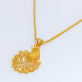 Mesmerizing Elegant 22k Gold Peacock Necklace 