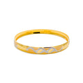 Vibrant Intricate 22k Gold Leaf Accented Bangle 