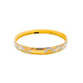 Vibrant Intricate 22k Gold Leaf Accented Bangle 