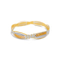Impeccable Artistic Floral Cutwork 22k Gold Bangle 