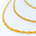 Medium Braided Flat 22K Gold Chain