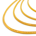 Thick Flat Square 22k Gold Bead Chain